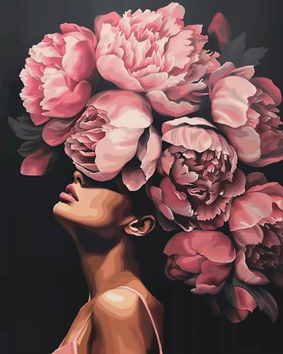 Beautiful Woman Head Flower